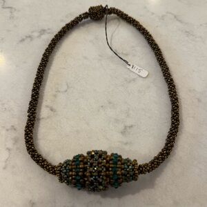 NWT - Hand Beaded Necklace - 17”